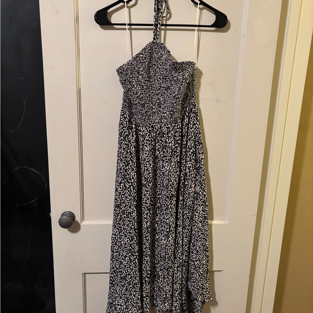 Old Navy Black and White Asymmetrical Dress